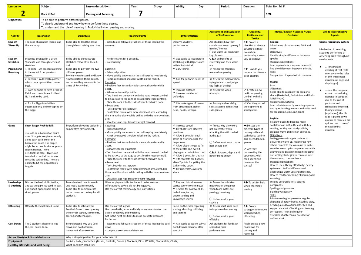 Pe Office - Cricket Lesson Plans (ks3 & Ks4) (all Lessons)